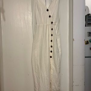 Urban Outfitters white wrap dress with adj spaghetti straps. All lined.